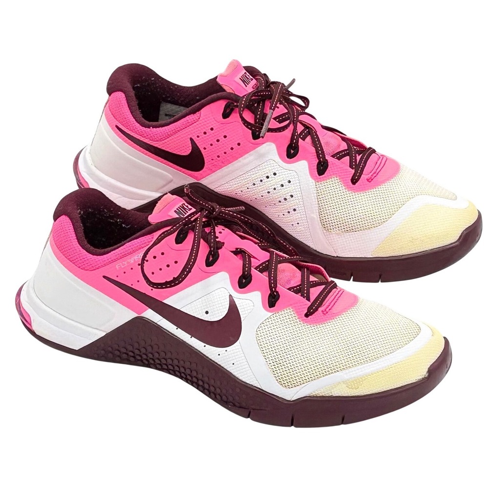 Nike Metcon 2 Women's Pink Blast White Athletic Training Shoes Sz 7.5 821913-106